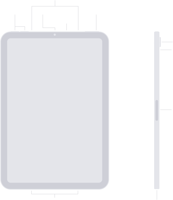 iPad miniのボタンとコネクタの位置