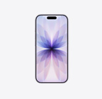 ラベンダーのiPhone 17、前面の外観。上部の中央にDynamic Islandがある