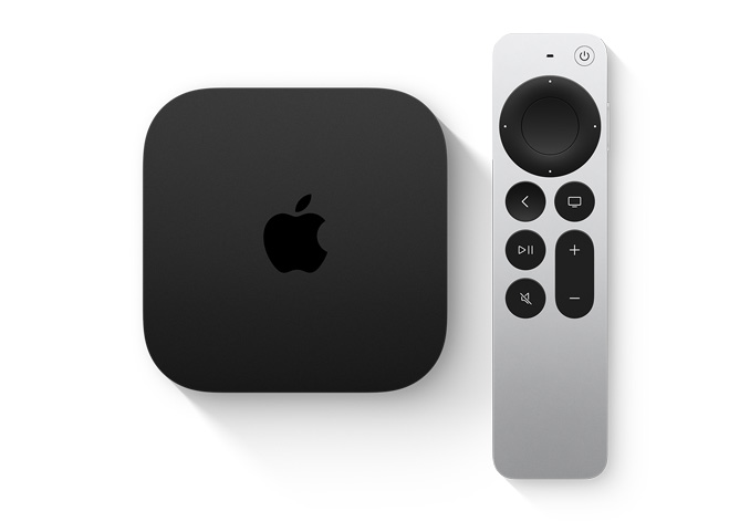 Apple TV 4KとSiri Remoteの画像